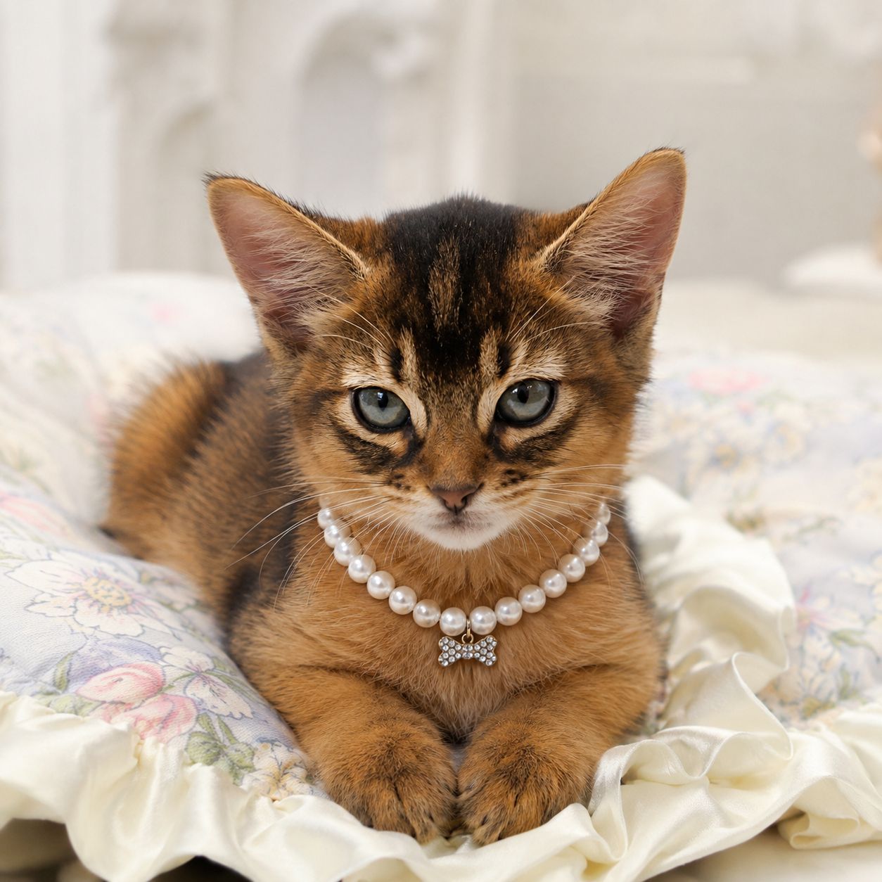 Pearl Bell Cat Collar